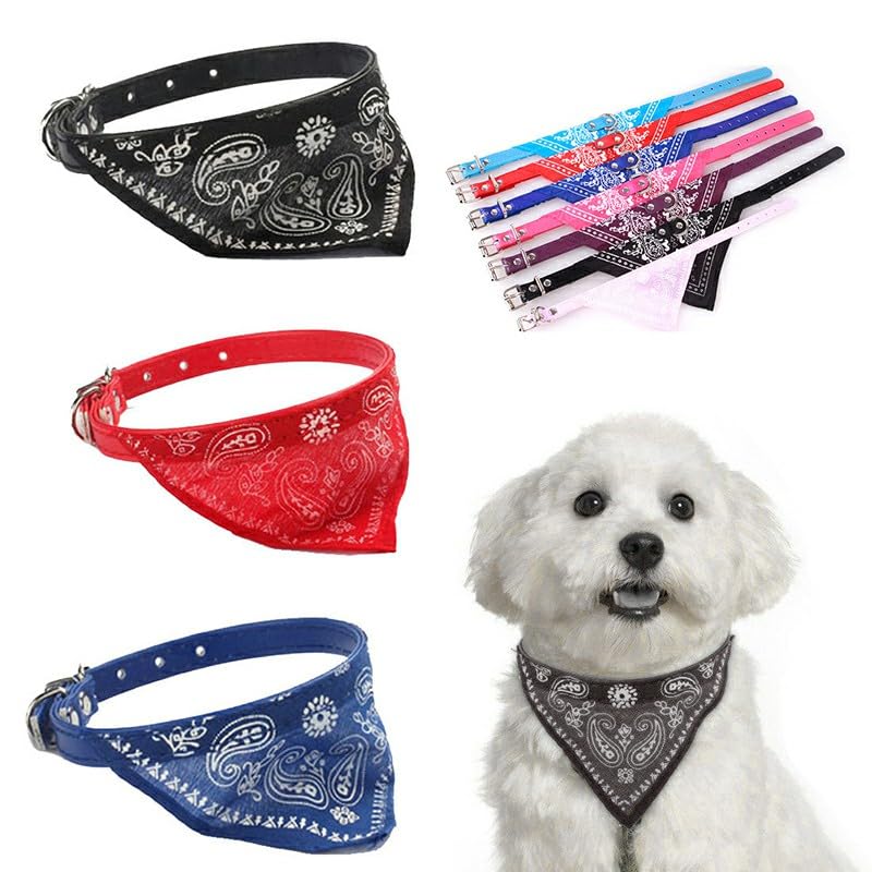 Hornsey Wibsey Pet Foods Dog & Cat Bandana Collar – Stylish, Comfortable, and Lightweight Neckerchief for Small Pets – Black.