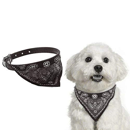 Hornsey Wibsey Pet Foods Dog & Cat Bandana Collar – Stylish, Comfortable, and Lightweight Neckerchief for Small Pets – Black.