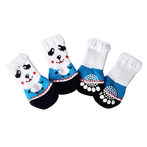 Wibsey Pet Foods Dog Boots and Paw Protection Bandage – Scratch and Dirt Resistant, Perfect for Small to Medium Pets (White-B, One Size)